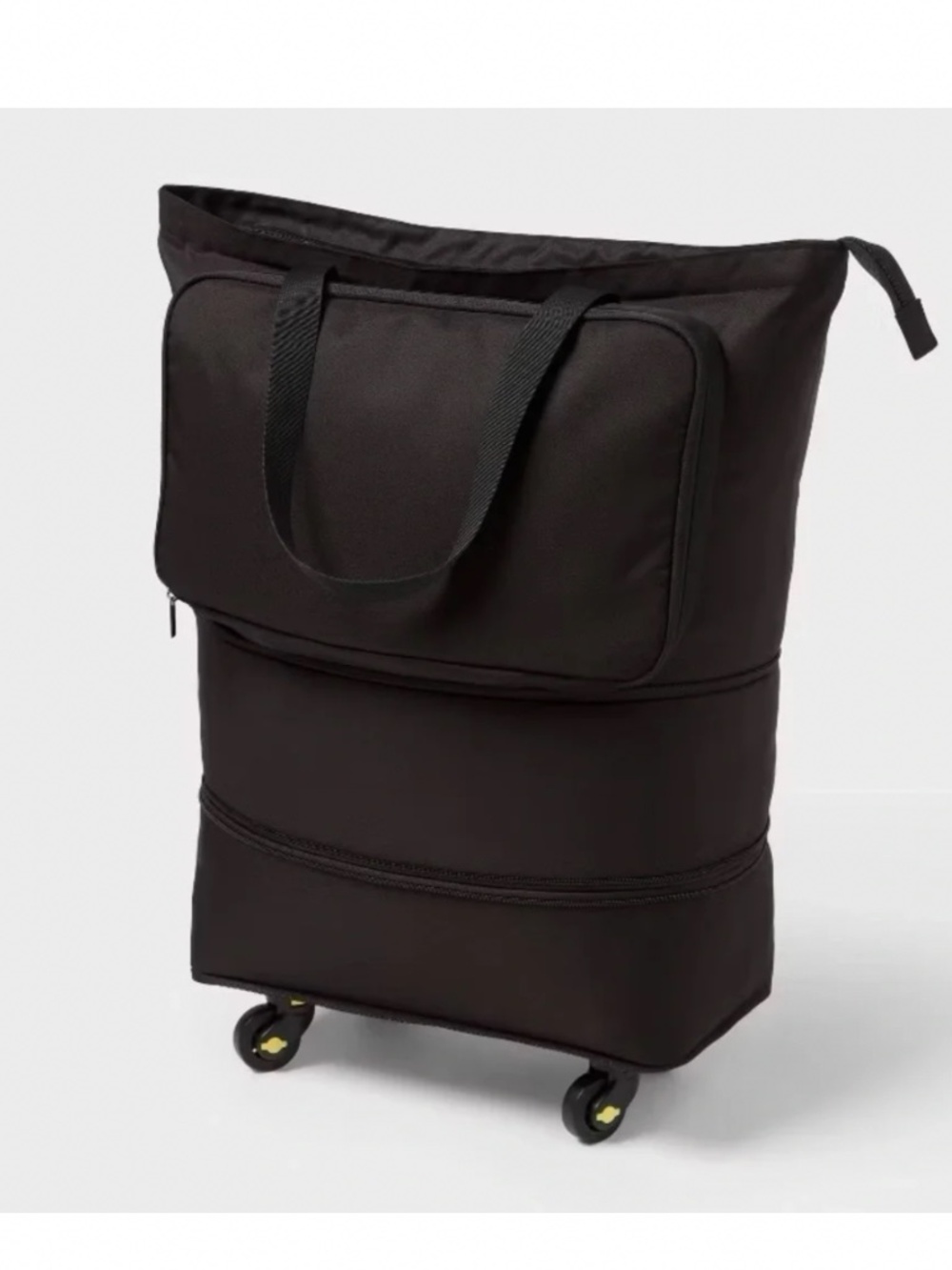 Collapsible nwt Rolling Tote Soot Black